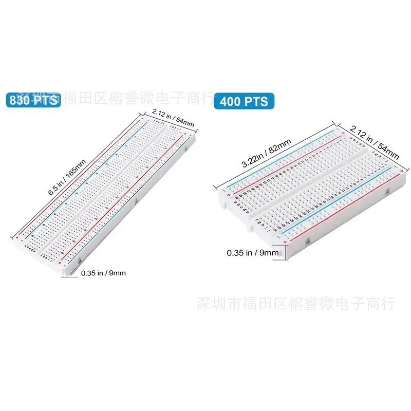 3PCS Bread Board Suit MB-102 830Hole Bread Board 400Hole Bread Board Splicing Solderless Bread Board