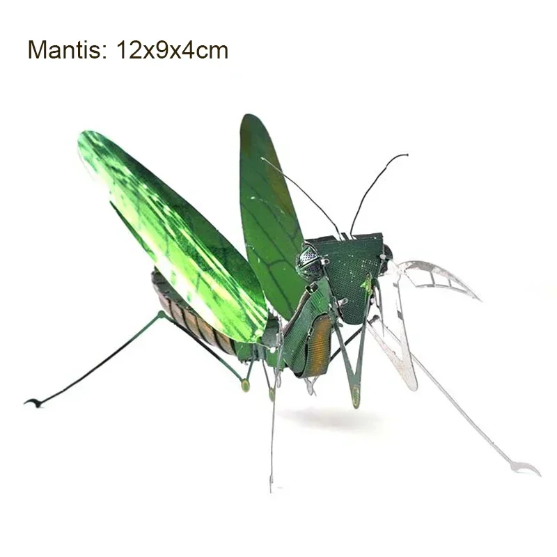 3D Metal Jigsaw Insect Series Mantis Model in Color DIY Handmade Toys Puzzles for Adults Metal Earth Jigsaw Educational Toys