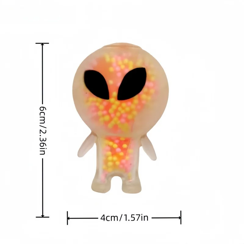 2 Stück Mini Squishy Alien Spielzeug Alien Quetschspielzeug Stressabbau-Spielzeug für Partys Lustige Weltraum-Kreatur-Bälle Fidget-Spielzeug – Detail 6