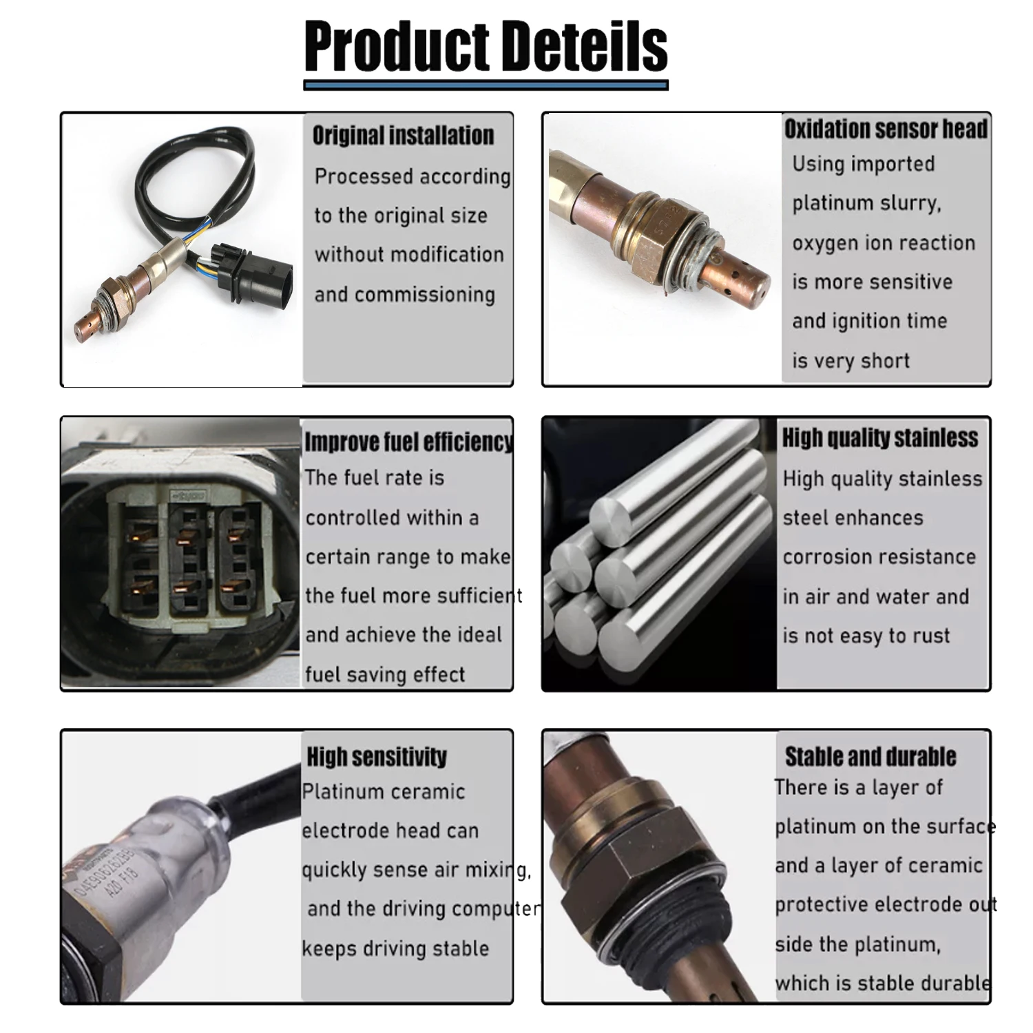 Sensor de oxigênio com sonda lambda frontal de 5 fios NGK1880 036906262 T para VW Polo Stufenheck Skoda Fabia IBIZA Assento CORDOBA 036 906 262T