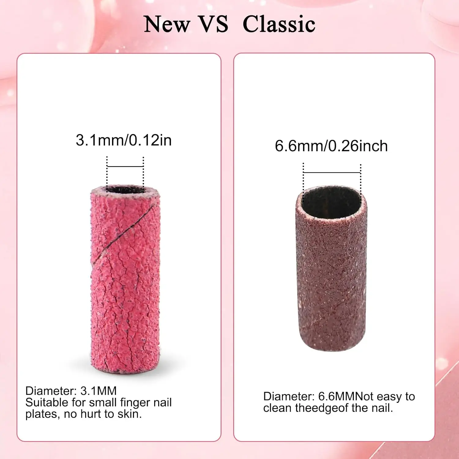 500 قطعة من أربطة صنفرة الأظافر + قطعة واحدة مغزل أظافر 180 # 3.0 مللي متر آلة كهربائية صغيرة مسمار لقمة ثقب مزيل طلاء الأظافر ملحق أداة الأظافر #5