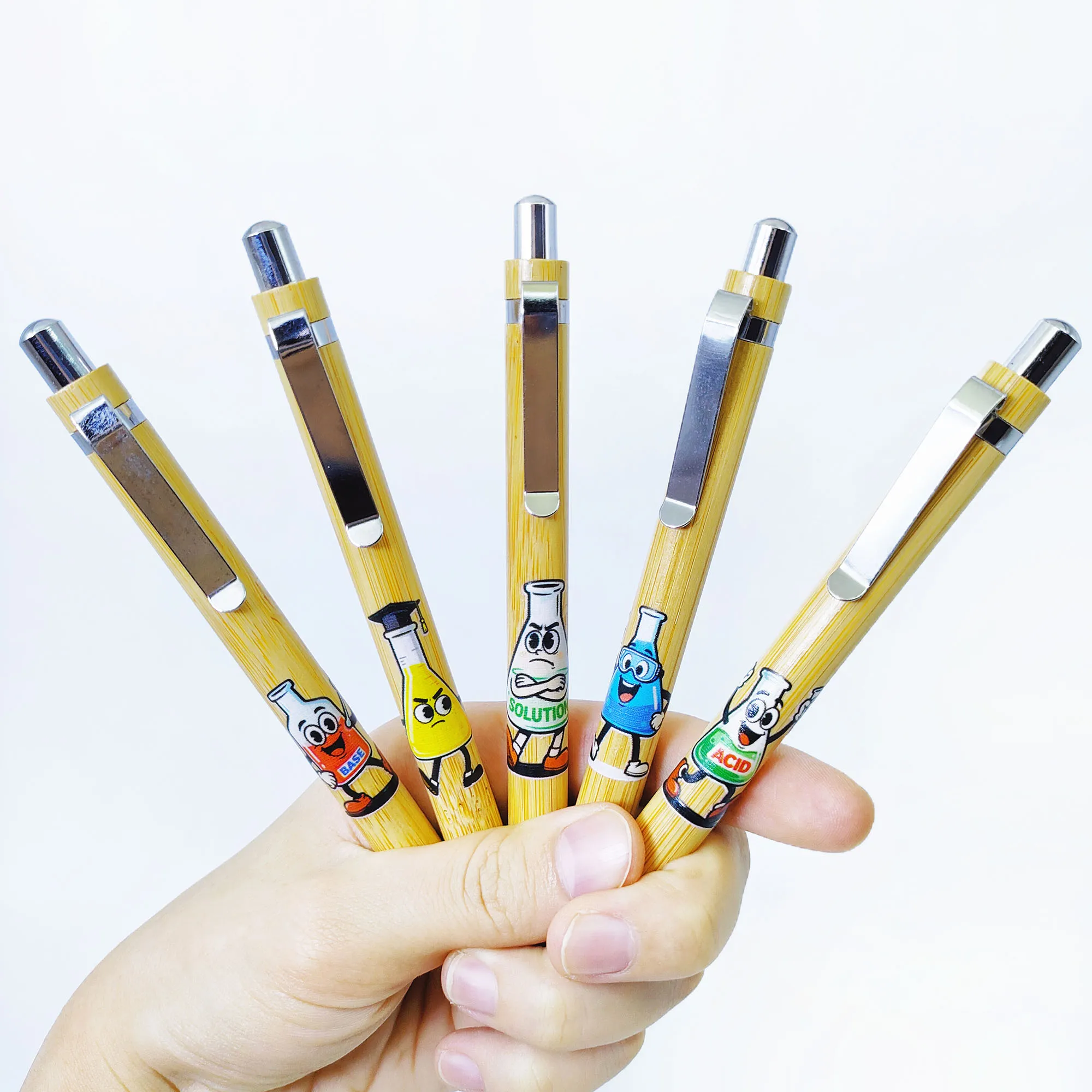 

11pcs/22pcs chemical reagent bottle ballpoint pen office signature pen student writing gift pen student learning stationery.