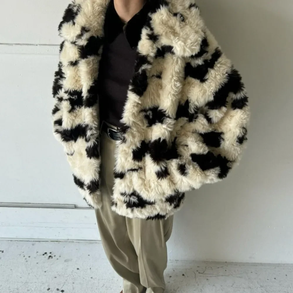 Kuzuwata Bohemian Warm All-match Turn-down Collar Veste Femme Slim Soft Fur Spot Hairy Coat Japan Exquisite Cute Gentle Jacket