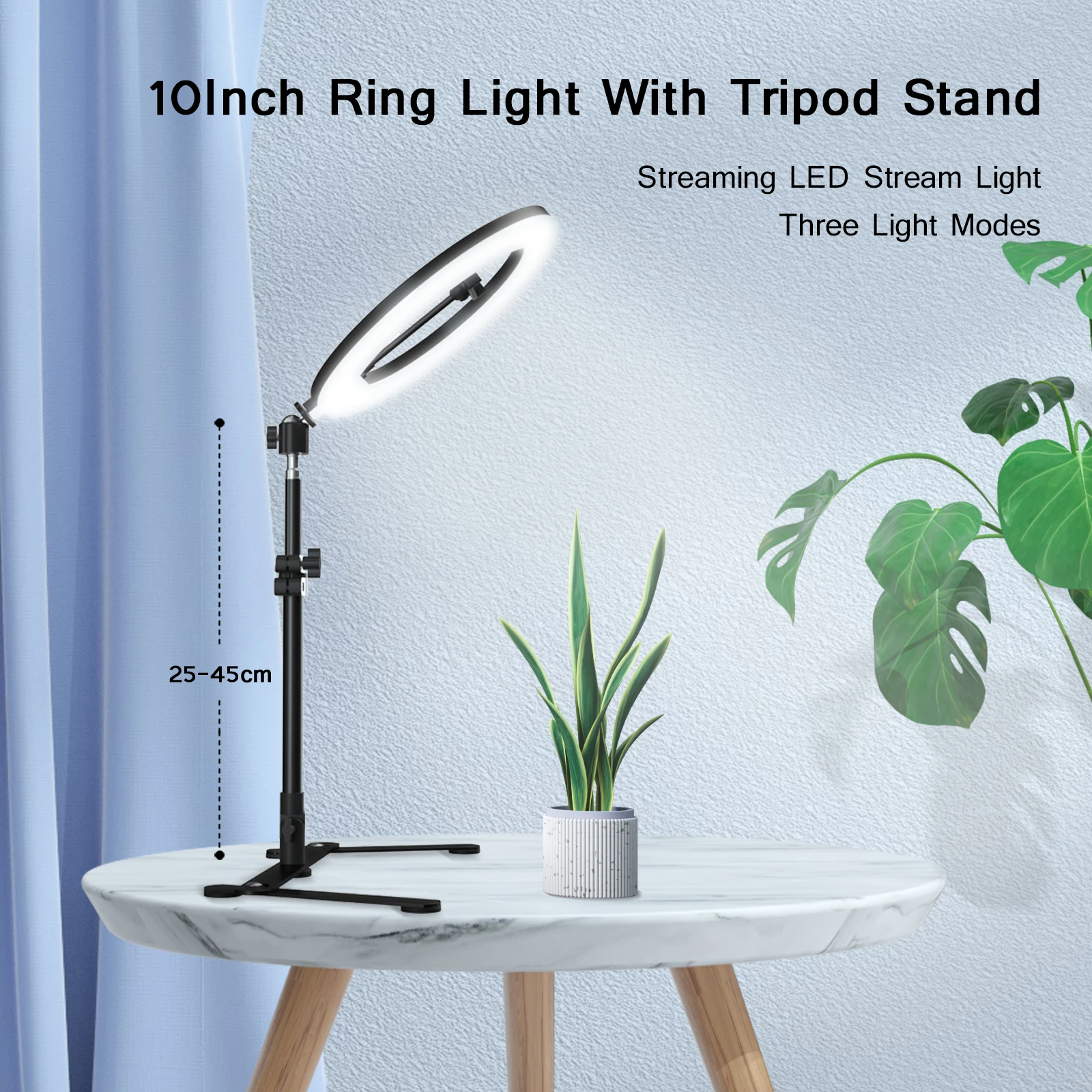 Desktop Led Selfie Remote 26Cm Ring Light Youtube Fill Video Lamp Live Cook Photography Lighting Ringlight With Tripod Stand