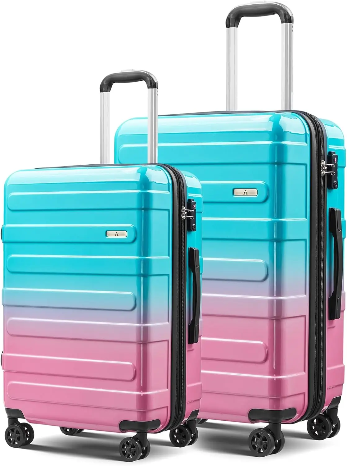 

20/24-дюймовый расширяемый чемодан из PC+ABS с леопардовым принтом, на колесиках, с замком TSA, легкий, на колесиках, для женщин