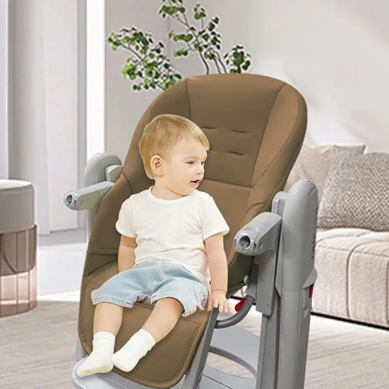 Cochecito para niños, carrito para coche, silla alta, colchón suave, resistente al desgaste, cuero PU y esponja, cojín y funda de asiento suaves y cómodos