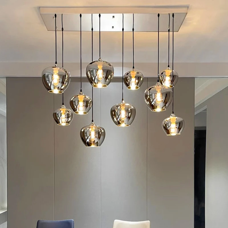 Home decoration chandelier dining room Pendant lights indoor lighting light fixture Ceiling lamps salon fancy lighting glass