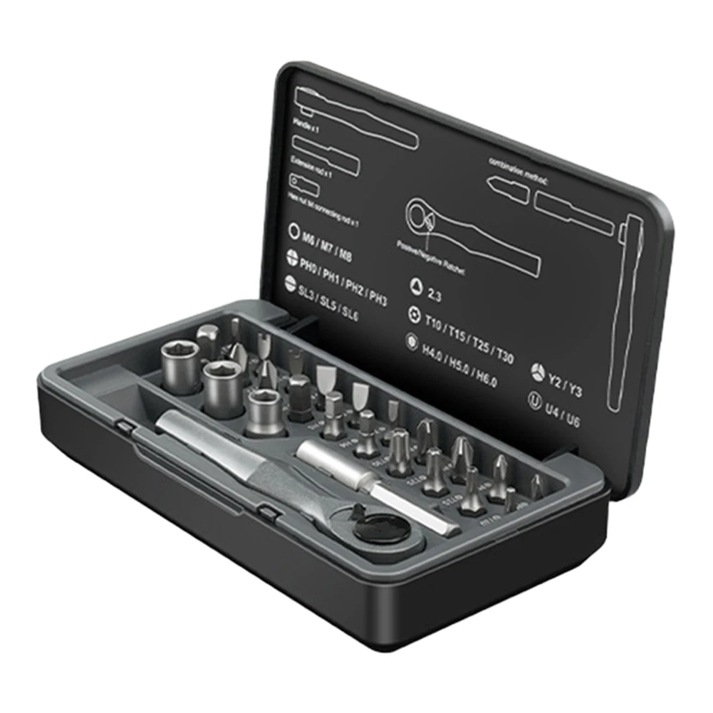 

Набор трещоточных отверток для смартфонов, 160*88*30 мм (6.29*3.46*1.18 дюйма), для труднодоступных мест