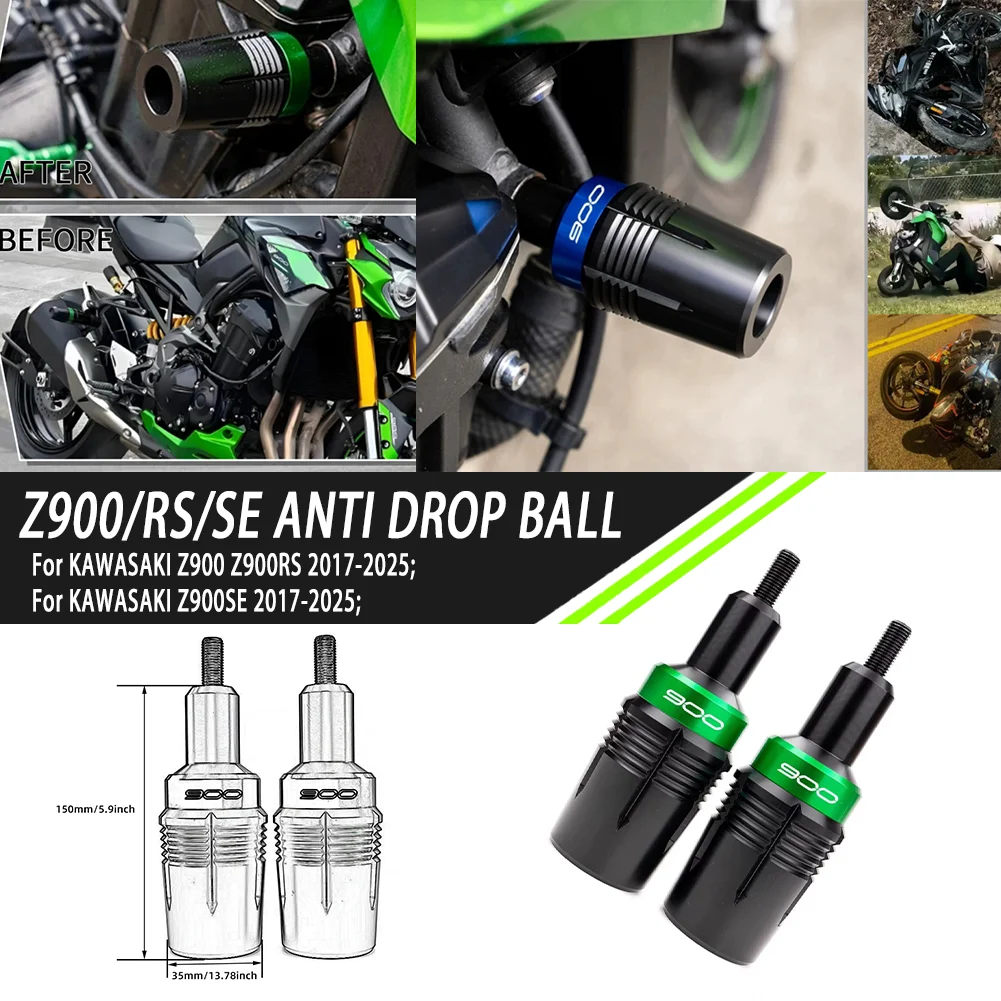 

Защита рамы мотоцикла (слайдеры) от падений, защита двигателя для KAWASAKI Z900 Z900SE 2017-2025