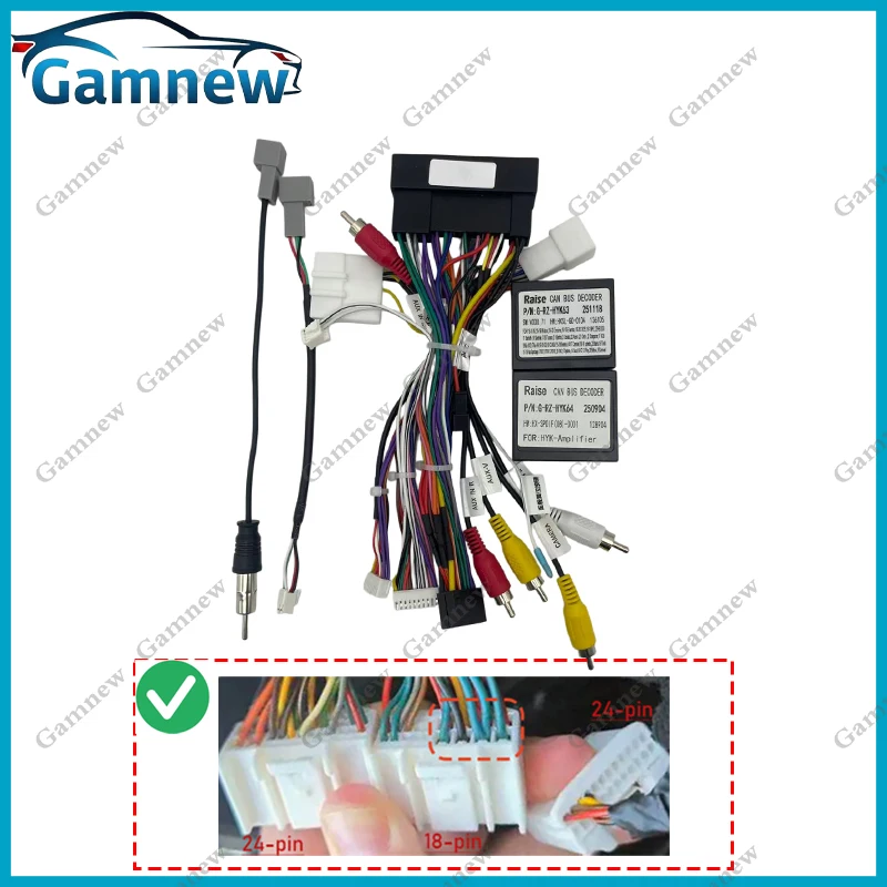 16PIN Car Radio Cable Power Wire Harness Adapter Canbus Box Decoder For KIA Ceed Sportage Soul Venge Hyundai Tucson