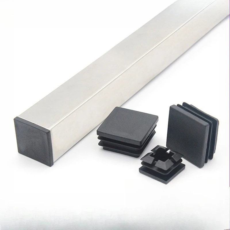 10pcs Black Plastic Rectangle End Cap Cover Tube Pipe Plug 10x20mm 30x100mm Steel Leg Stopfen