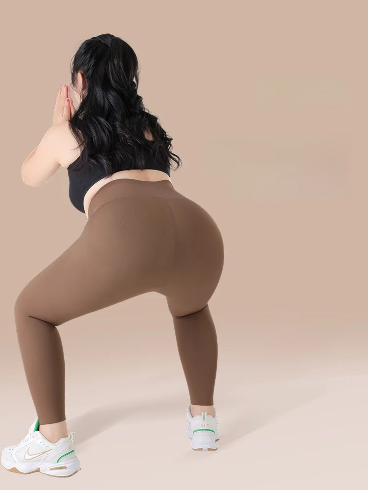 

Женские утепленные флисовые брюки для йоги больших размеров с высокой талией, повседневные, длинные, новинка 2026 года