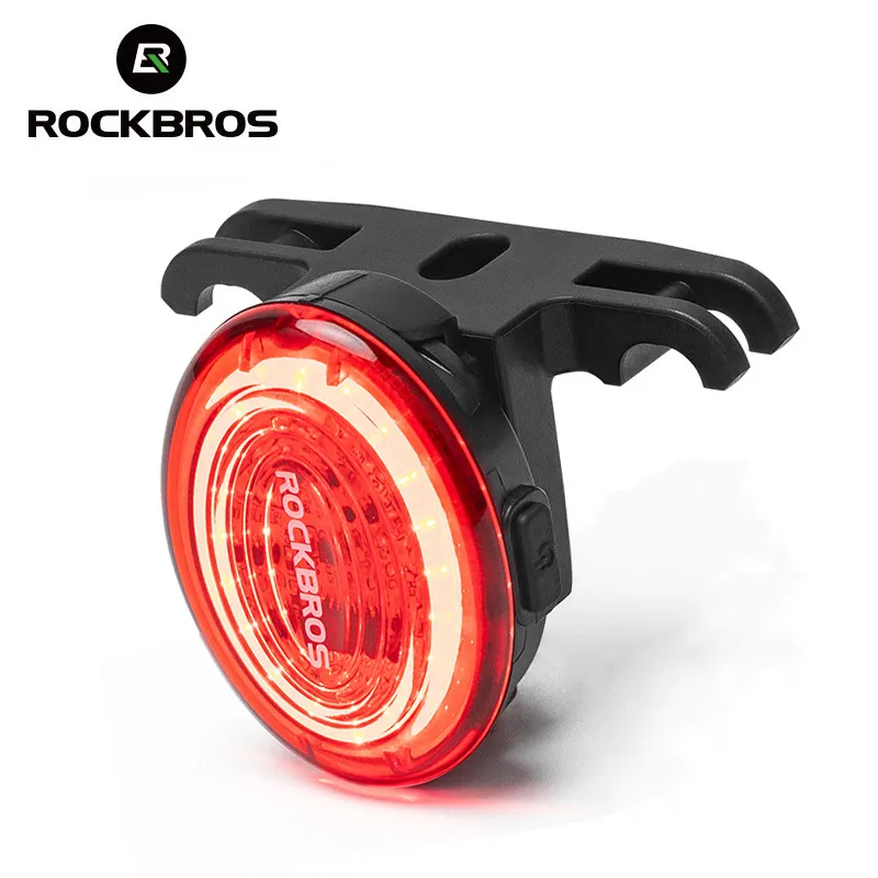 

ROCKBROS Bicycle Rear light Waterproof IPX7 Smart Brake Vibration Sensing Bike tail Light Magnetic Charging Cycling Rear Light