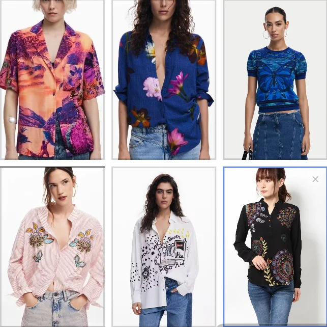 

A new Spanish printed square collar slimming and fashionable long-sleeved top for export original orde