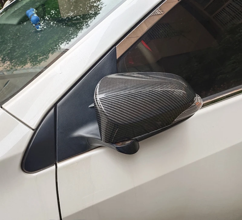 Car Accessories For Toyota Vitz 2011~2019 Carbon Fiber Rearview Mirror Cover Rearview Mirror Housing With Turn Signal