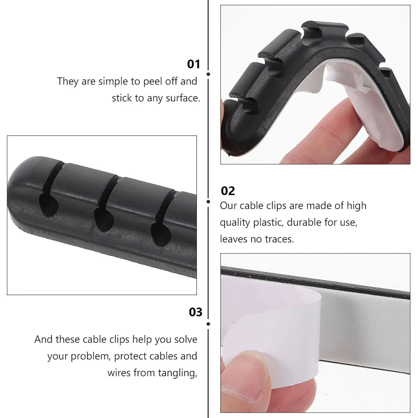 

2pcs Cable Organizer Premium Holder Multi-Use Wire Manager for Home Office Car Thick Thin