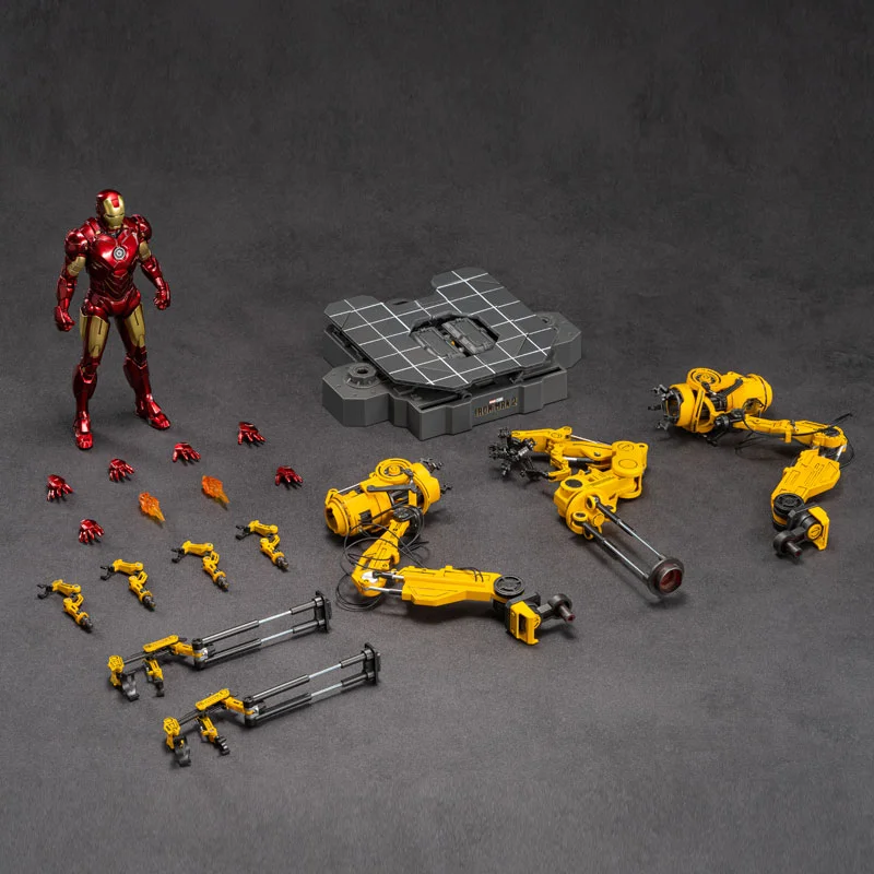 Originele Disney Marvel Iron Man MK3 kan licht uitstralen Model 1:5 Desktop Ornament MK4 Gemonteerd beeldje Set voor verjaardagscadeau voor jongens