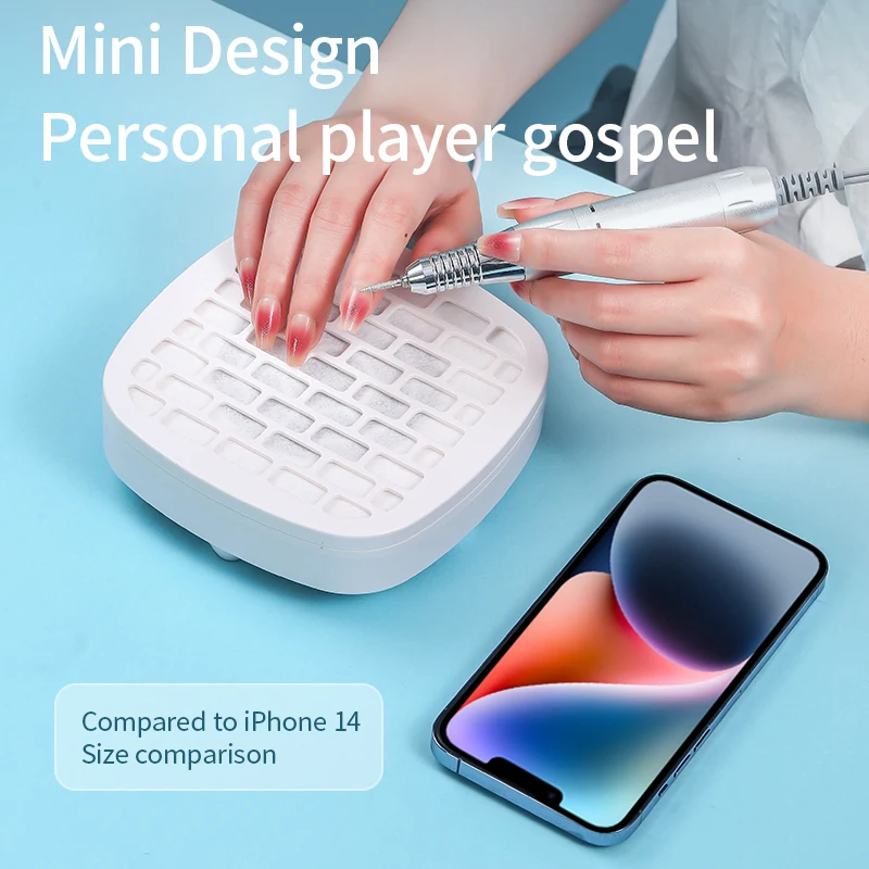 Mini-Nagelstaubabsauger mit Ventilator für Maniküre-Maschine, Leistungsstarker Nagelstaubsauger mit herausnehmbarem Papierfilter, Nagelzubehör – Detail 10