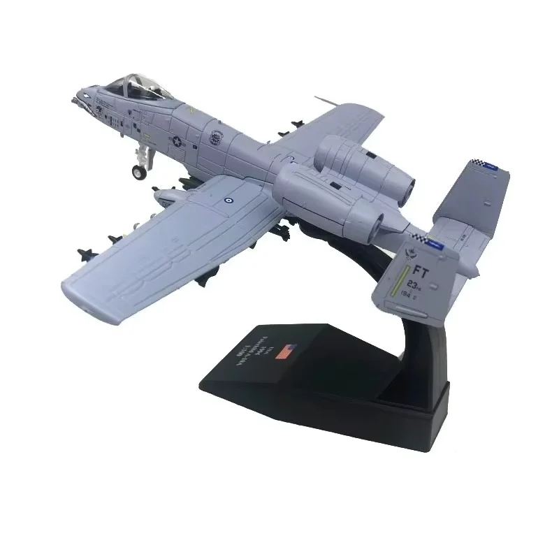 Hot 1/100 Scale US A-10 A10 Thunderbolt II Warthog Attack Plane Fighter Diecast Model Toy for Boys Aircraft Collection Gifts
