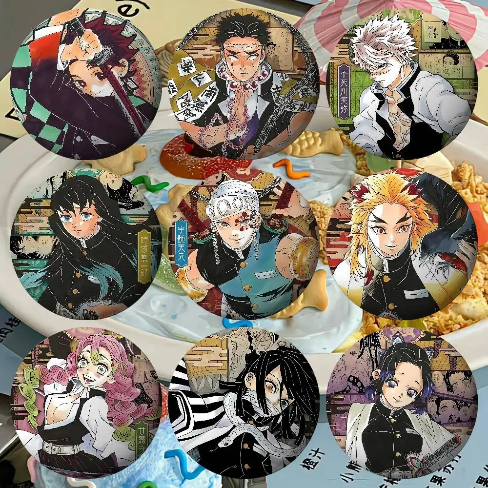 Anime D-Demons Slayers Badges Tinplate Soft Button Pin Brooch Metal Badge Custom Jewelry Accessories Hat Bag Lapel
