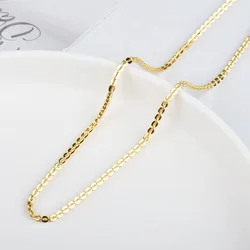 Classic Water Proof Not Fade Shiny Gold Color Plated Stainless Steel Fashion O Chain Choker DIY Necklace For Women Men Kids