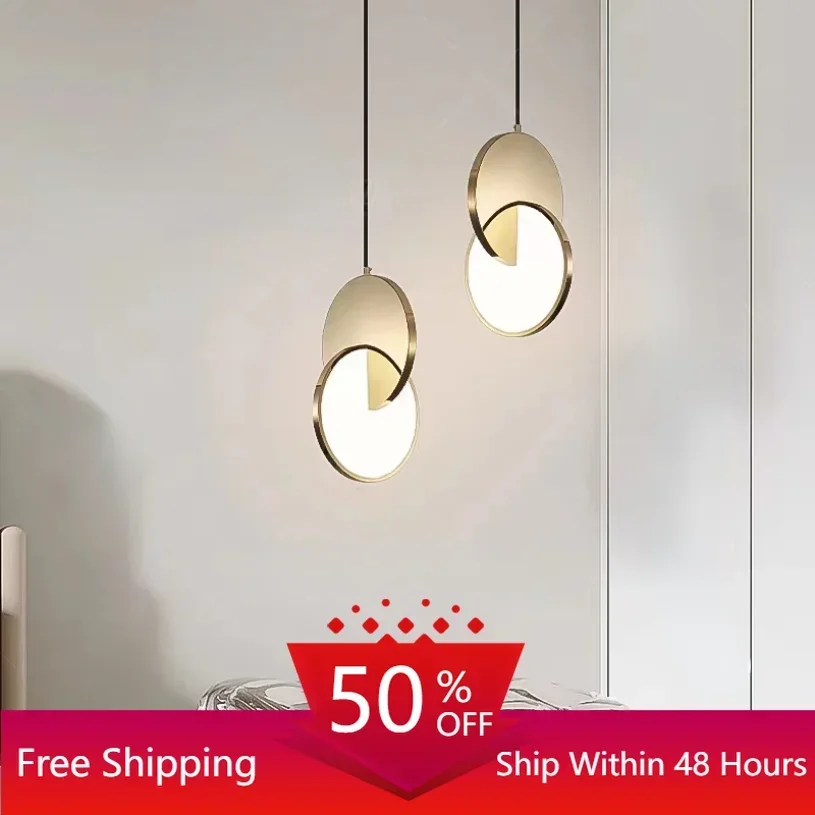 Imagem -06 - Modern Stainless Steel Led Teto Chandeliers Espelho Luzes Pingente para Quarto Cabeceira Pendurado Lâmpada Luxo Metal