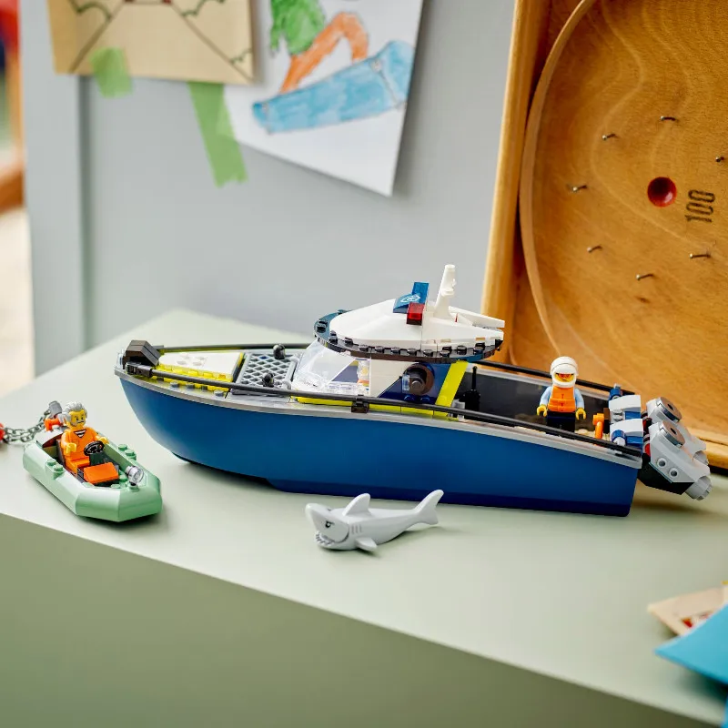

Совместимые наборы: Скоростной катер, Полицейский патрульный катер, Серия MOC City, Конструктор, Модель из кирпичиков, Игрушки для детей, Подарок 60456