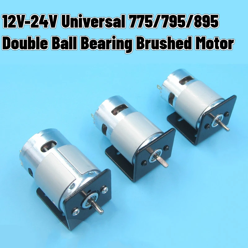 12V-24V Universal 775 795 895 Double Ball Bearing Motor High Speed High Torque Dragnet Trawler Boat With Motor Base Motor Mount