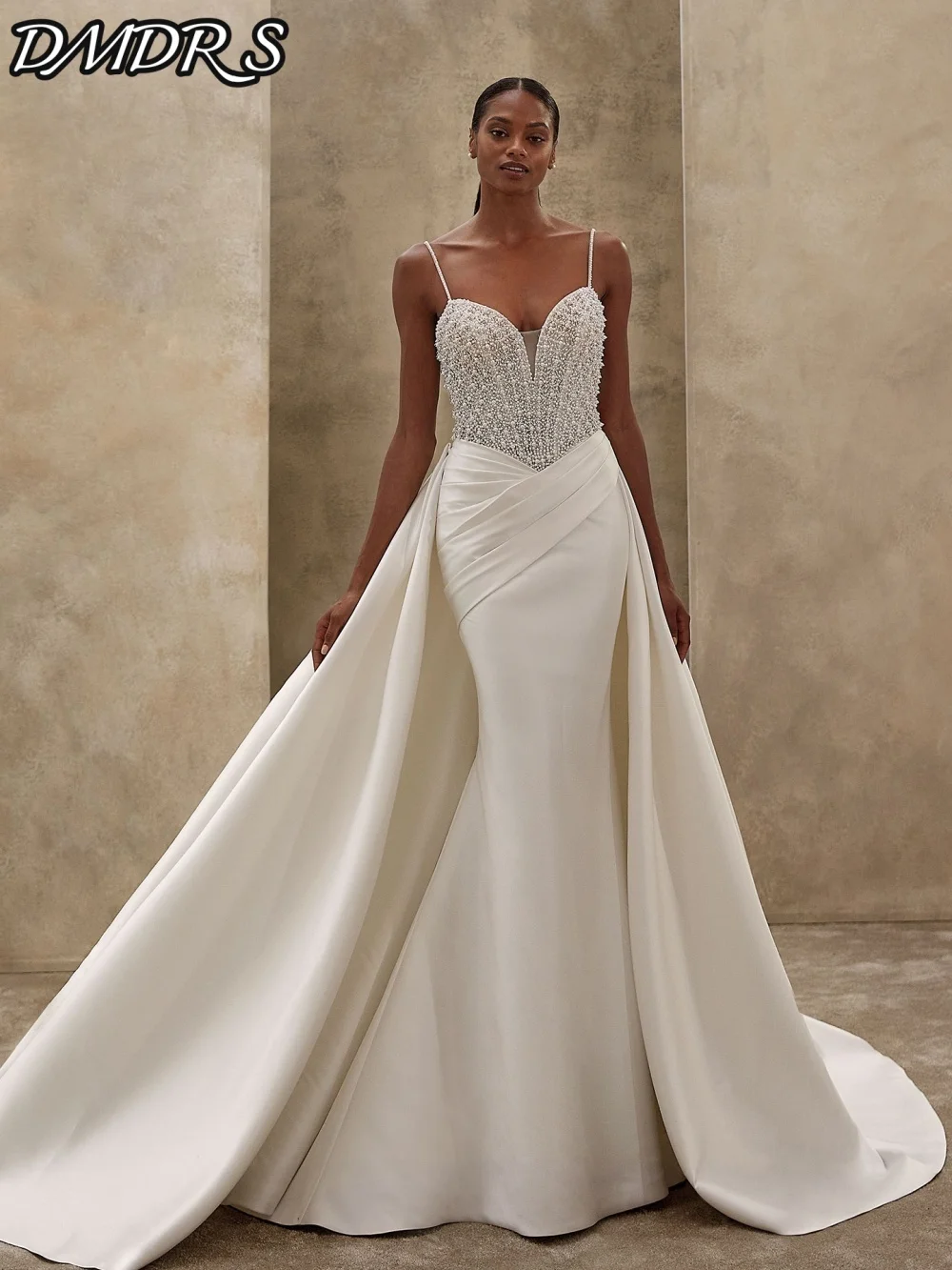 

Romantic Sweetheart Wedding Dresses Charming Sleeveless Bridal Gowns Stylish A-Line Floor-Length Wedding Gowns Vestidos De Novia