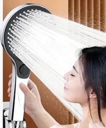 13.5cm Big Panel Large Flow Shower Head 3 Modes High Pressure Water Saving Spray Nozzle Adjustable Shower Bathroom Accessories