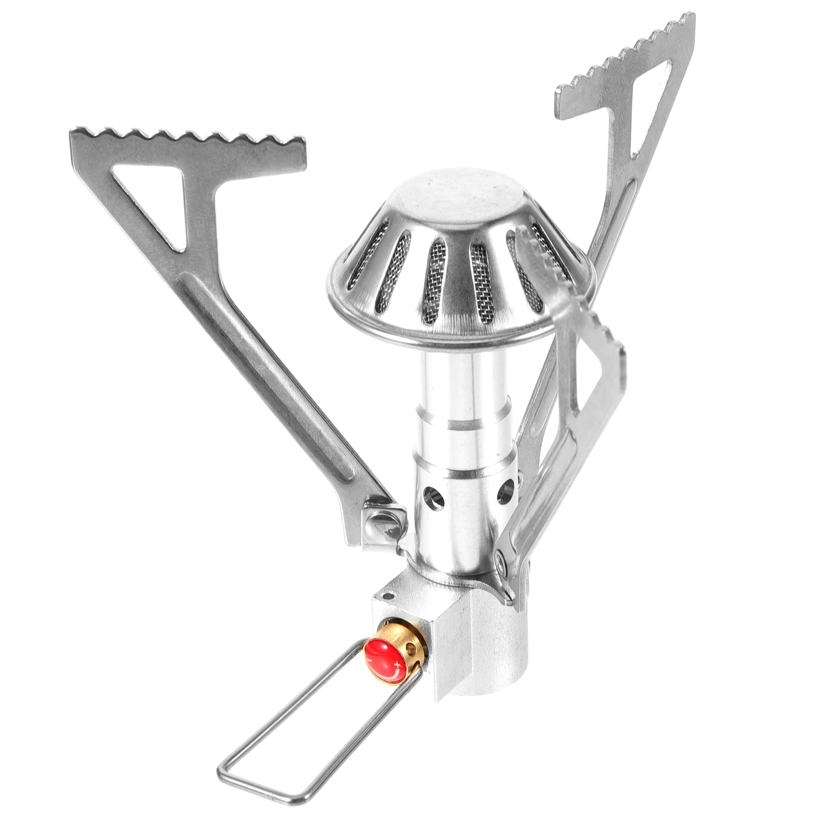

Stainless Steel Camping Stove Portable Foldable Gas Cooker 2000W High Power Quick Heating Ring Sealing Safe for Outdoor