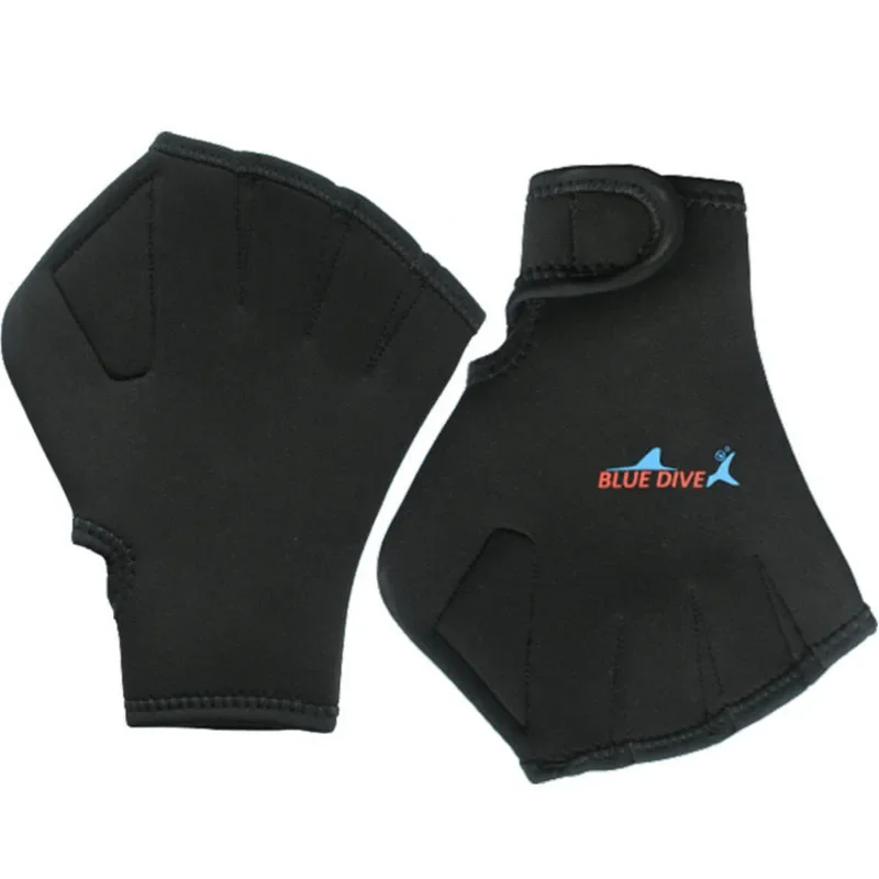 Guanti da immersione guanti da nuoto pagaie Neoprene adulti attrezzatura da immersione a mano paletta per allenamento di nuoto pagaie senza dita