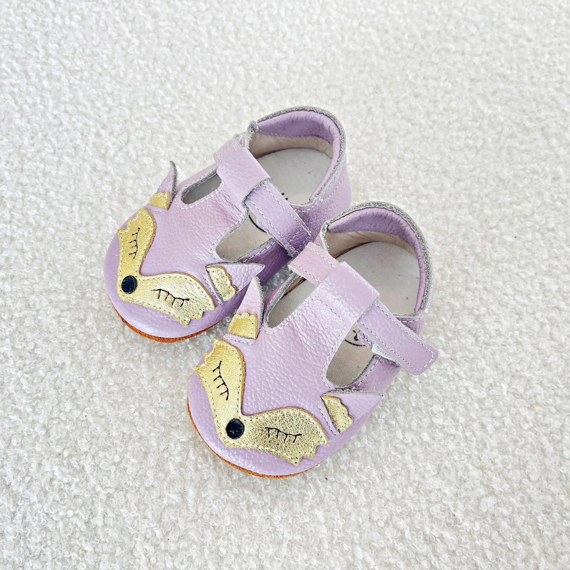 Baby Girls Shoes Fox Sandals Toddler Boys Casual Summer Leather Shoes Newborn Infant Barefoot Shoes Sapato Loafers Kids Items