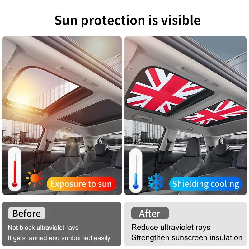 For Mini Cooper F56 F60 F55 R56 R60 F65 F66 Car Sunroof Sunshade Cover Sunscreen Protector UV Heat Isolate Foldable Accessories