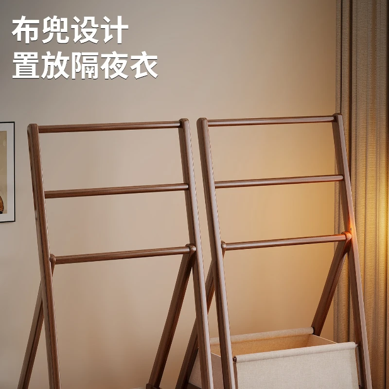 2026 New Space Saving Freestanding Clothes Rack Bedroom Bedside Foot Garment Storage Hanging Coat Organizer Stand