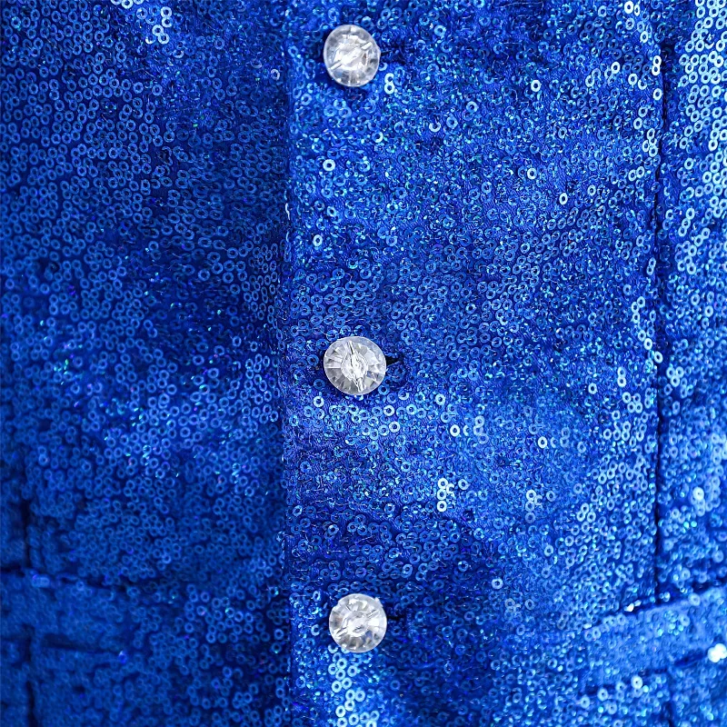 

Новый мужской роскошный жилет с пайетками 2026 года: золотой/серебряный/черный/красный. Модный жилет для выступлений певцов, ведущих, пианистов на сцене.