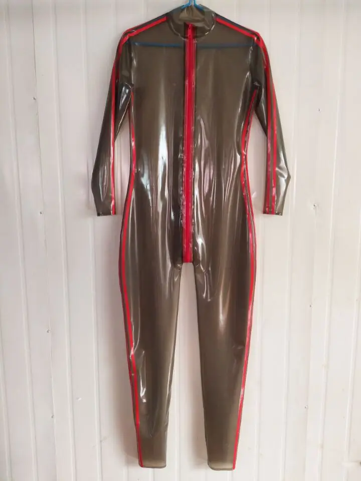 

Латексный резиновый серый комбинезон-маскарадный обычный узкий комбинезон Клубное боди 0,4 мм S-XXL