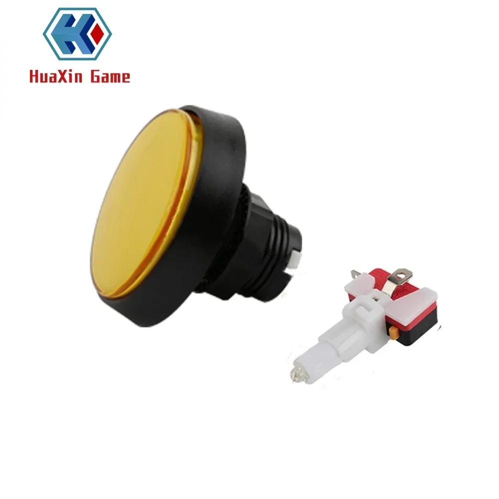 5V/12V 60MM LED Illuminated Arcade Push Button with LED Lamp & Microswitch Large Round Button for Arcade Fighting Games