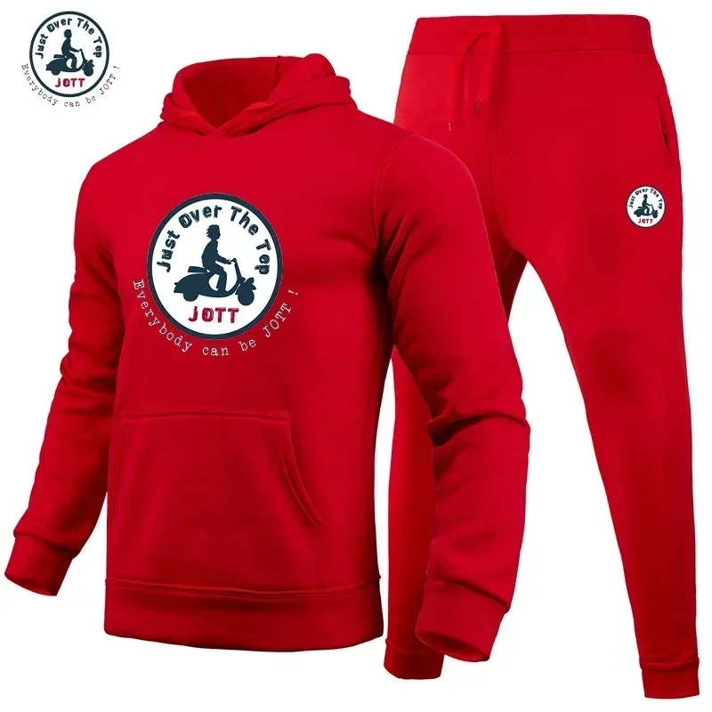 Frühling und Herbst neue Herren Hoodie Hoodie Jogging hose zweiteilige Casual Design Mode Fitness Sportswear Anzug