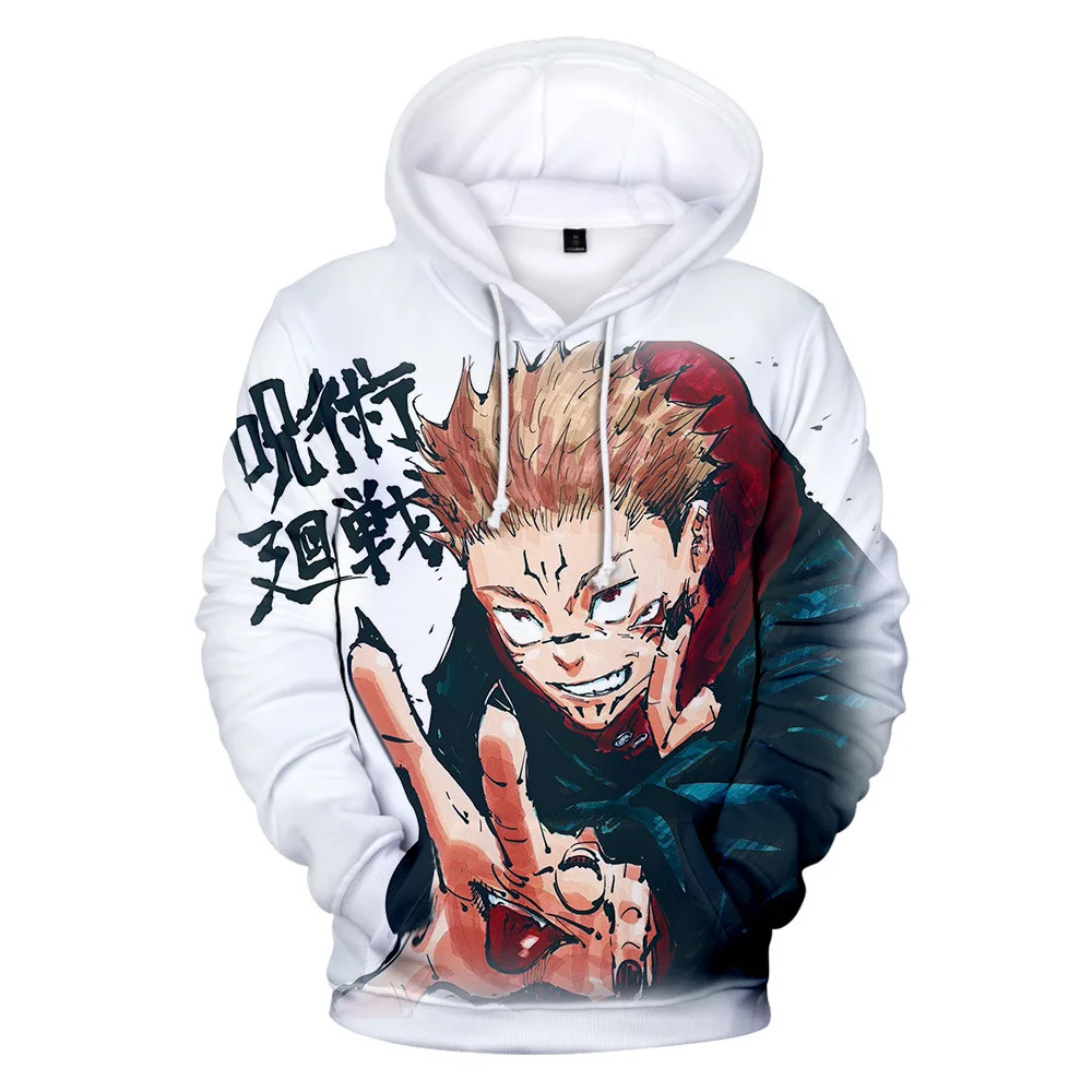 Jujutsu Kaisen 3D Hoodie Sweatshirts Anime Jujutsu Gojo Itadori Kaisen Satoru Yuji Fushiguro Megumi Cosplay Men Coat Outfit