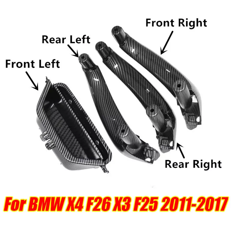 

Carbon Fiber Interior Inner Door Handle Pull Trim For BMW X4 F26 X3 F25 2011-17