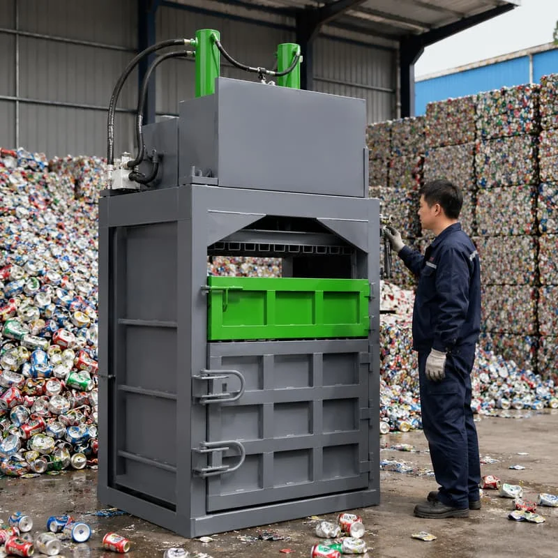 PET Bottles Aluminum Cans 115MM To 200MM Cylinder Waste Paper Baler Waste Paper Compactor Customized Cardboard Compactor