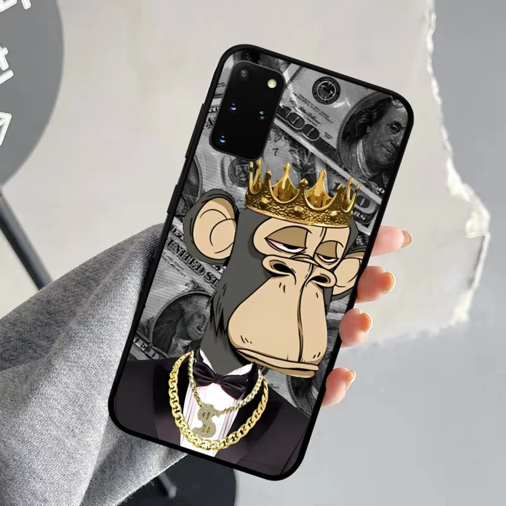 Creative Cartoon Monkey Bored Ape Phone Case For Samsung S 9 10 20 21 22 23 30 23plus lite Ultra FE S10lite Fundas