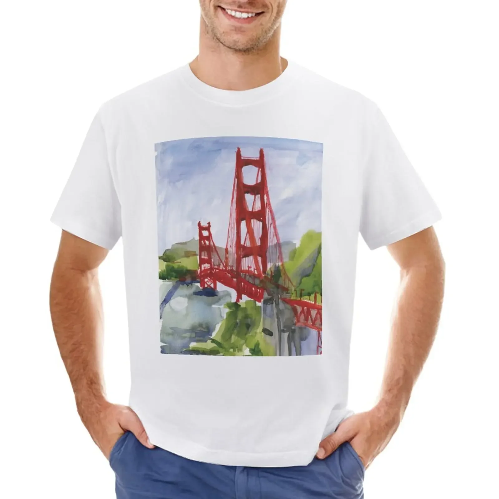 

Golden Gate Bridge T-Shirt aesthetic clothes vintage tees plain t shirts men