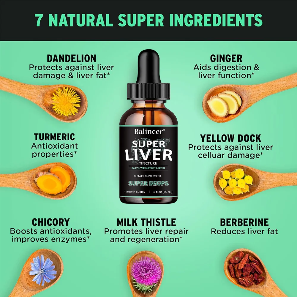 Gotas líquidas de apoyo para el hígado súper - con cardo mariano - Limpieza del hígado totalmente natural, desintoxicación y reparación - Image 3
