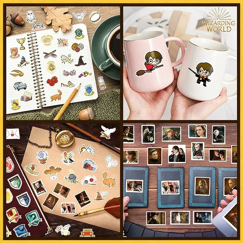 50Pcs Genuine Harry Potter Sticker Cartoon Movie Stills Waterproof Stickers Scrapbook Laptop Cup Skate Decoration Toys Gifts view 5