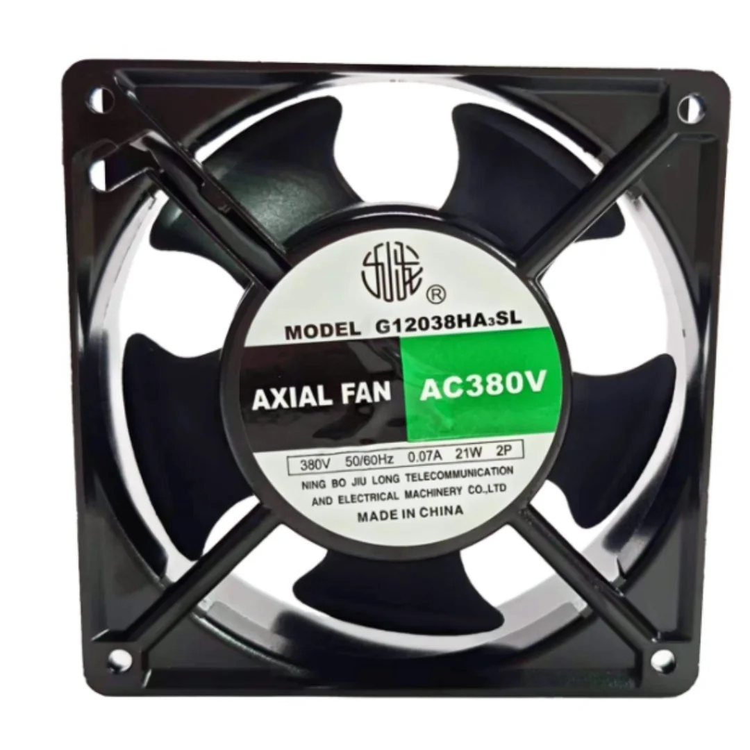 

AXIAL FAN G12038HA3SL AC 380V 0.07A 120x120x38mm 2-Wire Server Cooling Fan