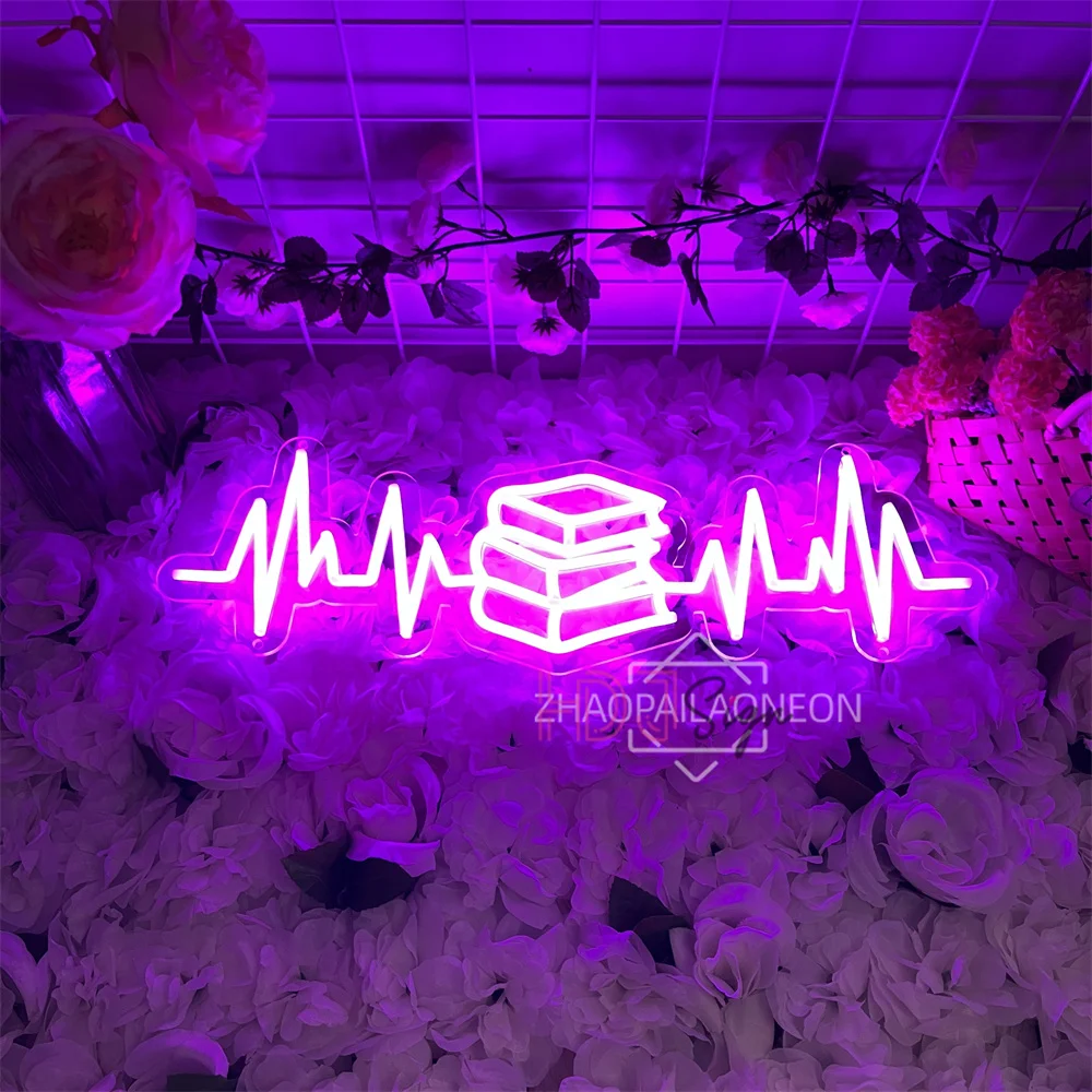 Book Neon Sign Book…