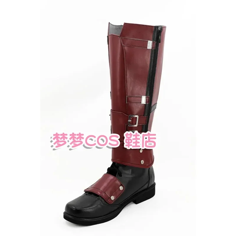 Dead Pool Cosplay Shots Handgefertigte Kunstlederstiefel