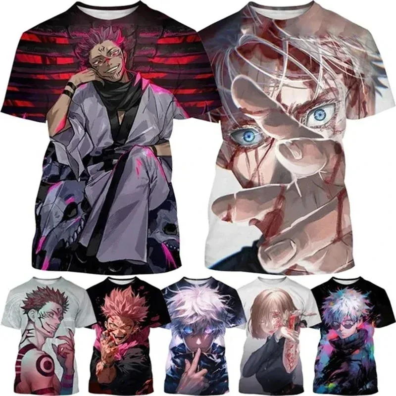 

2024 New Hot Sale Jujutsu Kaiju 3D Personalized T Shirt Breathable Streets Anime Character Harajuku Style Unisex Tshirt Clothes